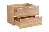 Waschbeckenunterschrank Caprena Golden Craft Eiche 80 × 57 × 46 cm mit 2 Schubladen – Ansicht 3