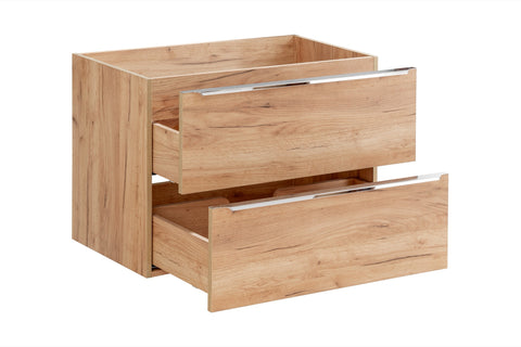 Waschbeckenunterschrank Caprena Golden Craft Eiche 80 × 57 × 46 cm mit 2 Schubladen – Ansicht 3