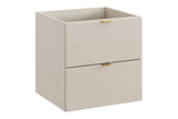 Waschbeckenunterschrank Dalvira Kaschmir matt 50 × 50 × 46 cm mit 2 Schubladen
