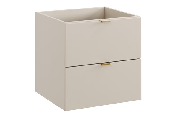 Waschbeckenunterschrank Dalvira Kaschmir matt 50 × 50 × 46 cm mit 2 Schubladen