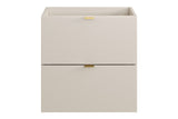 Waschbeckenunterschrank Dalvira Kaschmir matt 50 × 50 × 46 cm mit 2 Schubladen – Ansicht 2