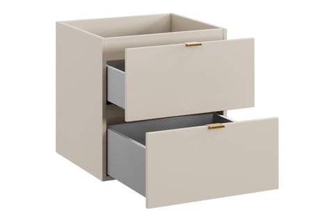 Waschbeckenunterschrank Dalvira Kaschmir matt 50 × 50 × 46 cm mit 2 Schubladen – Ansicht 3
