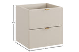 Waschbeckenunterschrank Dalvira Kaschmir matt 50 × 50 × 46 cm mit 2 Schubladen – Ansicht 6