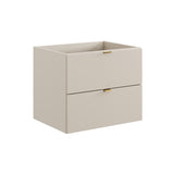 Waschbeckenunterschrank Dalvira Kaschmir matt 60 × 50 × 46 cm mit 2 Schubladen