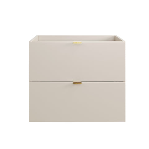 Waschbeckenunterschrank Dalvira Kaschmir matt 60 × 50 × 46 cm mit 2 Schubladen – Ansicht 2