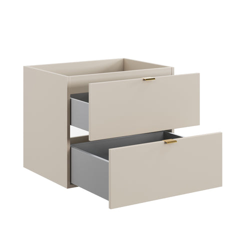 Waschbeckenunterschrank Dalvira Kaschmir matt 60 × 50 × 46 cm mit 2 Schubladen – Ansicht 3