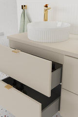 Waschbeckenunterschrank Dalvira Kaschmir matt 60 × 50 × 46 cm mit 2 Schubladen – Ansicht 6