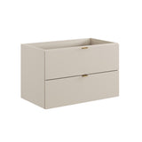 Waschbeckenunterschrank Dalvira Kaschmir matt 80 × 50 × 46 cm mit 2 Schubladen