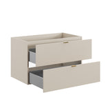 Waschbeckenunterschrank Dalvira Kaschmir matt 80 × 50 × 46 cm mit 2 Schubladen – Ansicht 3