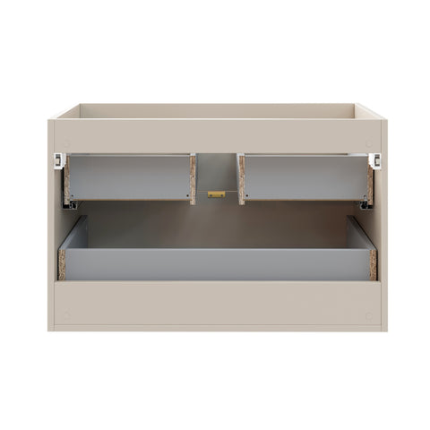 Waschbeckenunterschrank Dalvira Kaschmir matt 80 × 50 × 46 cm mit 2 Schubladen – Ansicht 4