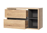 Waschbeckenunterschrank Devara Shetland Eiche 100 × 59,8 × 45,5 cm mit 2 Schubladen – Ansicht 2