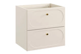 Waschbeckenunterschrank Donessa Sand 60,2 × 57 × 46 cm mit 2 Schubladen
