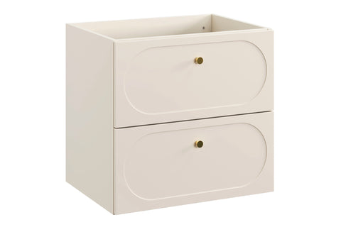 Waschbeckenunterschrank Donessa Sand 60,2 × 57 × 46 cm mit 2 Schubladen