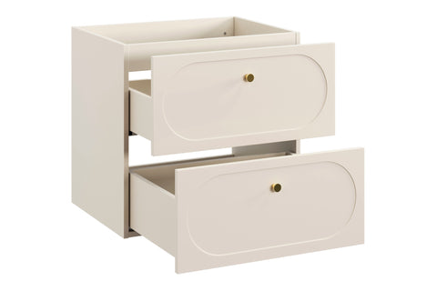 Waschbeckenunterschrank Donessa Sand 60,2 × 57 × 46 cm mit 2 Schubladen – Ansicht 3