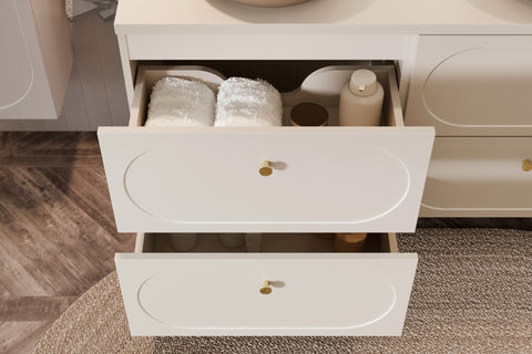 Waschbeckenunterschrank Donessa Sand 60,2 × 57 × 46 cm mit 2 Schubladen – Ansicht 8