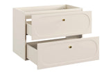Waschbeckenunterschrank Donessa Sand 80,2 × 57 × 46 cm mit 2 Schubladen – Ansicht 3
