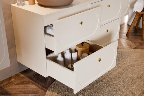 Waschbeckenunterschrank Donessa Sand 80,2 × 57 × 46 cm mit 2 Schubladen – Ansicht 7