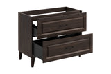 Waschbeckenunterschrank Dorella Ristretto Eiche 100 × 82 × 46 cm mit 2 Schubladen – Ansicht 3