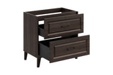 Waschbeckenunterschrank Dorella Ristretto Eiche 80 × 82 × 46 cm mit 2 Schubladen – Ansicht 3