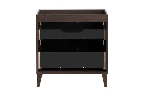 Waschbeckenunterschrank Dorella Ristretto Eiche 80 × 82 × 46 cm mit 2 Schubladen – Ansicht 4