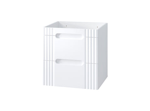Waschbeckenunterschrank Fivora Weiß 60 × 62 × 46 cm mit 2 Schubladen – Ansicht 7