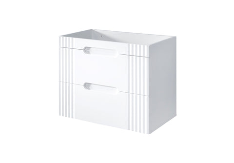 Waschbeckenunterschrank Fivora Weiß 80 × 62 × 46 cm mit 2 Schubladen – Ansicht 7