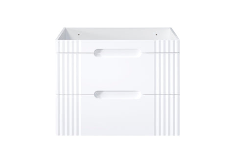 Waschbeckenunterschrank Fivora Weiß 80 × 62 × 46 cm mit 2 Schubladen – Ansicht 8