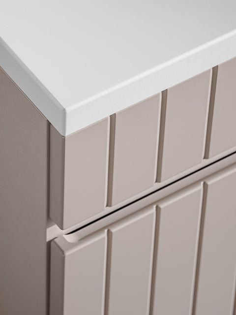 Waschbeckenunterschrank Ikona Kaschmir matt 80 × 46 × 45,6 cm mit 1 Schublade – Ansicht 7