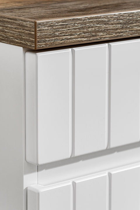 Waschbeckenunterschrank Ikona Weiß 60 × 46 × 45,6 cm mit 1 Schublade
