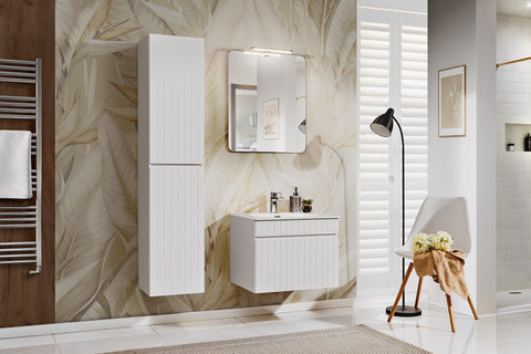 Waschbeckenunterschrank Ikona Weiß 60 × 46 × 45,6 cm mit 1 Schublade – Ansicht 6