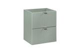 Waschbeckenunterschrank Linora Schilfgrün 50 × 7 × 39 cm mit 2 Schubladen