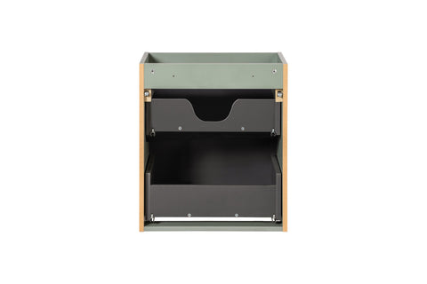Waschbeckenunterschrank Linora Schilfgrün 50 × 7 × 39 cm mit 2 Schubladen – Ansicht 4