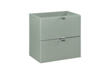 Waschbeckenunterschrank Linora Schilfgrün 60 × 57 × 39 cm mit 2 Schubladen