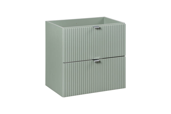 Waschbeckenunterschrank Linora Schilfgrün 60 × 57 × 39 cm mit 2 Schubladen