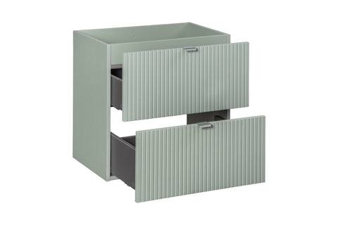 Waschbeckenunterschrank Linora Schilfgrün 60 × 57 × 39 cm mit 2 Schubladen – Ansicht 3