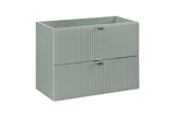 Waschbeckenunterschrank Linora Schilfgrün 80 × 57 × 39 cm mit 2 Schubladen