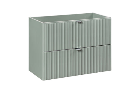 Waschbeckenunterschrank Linora Schilfgrün 80 × 57 × 39 cm mit 2 Schubladen