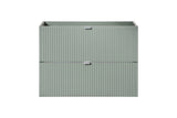 Waschbeckenunterschrank Linora Schilfgrün 80 × 57 × 39 cm mit 2 Schubladen – Ansicht 2