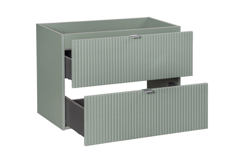 Waschbeckenunterschrank Linora Schilfgrün 80 × 57 × 39 cm mit 2 Schubladen – Ansicht 3