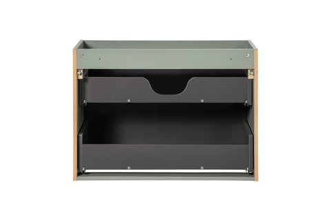 Waschbeckenunterschrank Linora Schilfgrün 80 × 57 × 39 cm mit 2 Schubladen – Ansicht 4