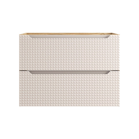 Waschbeckenunterschrank Luxera Beige 80 × 57 × 46 cm mit 2 Schubladen – Ansicht 2