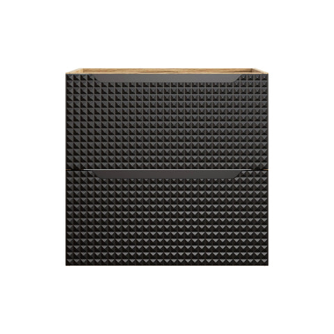 Waschbeckenunterschrank Luxera Schwarz matt 60 × 57 × 46 cm mit 2 Schubladen – Ansicht 2