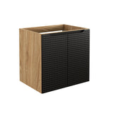 Waschbeckenunterschrank Luxera Schwarz matt 60 × 57 × 46 cm mit 2 Türen