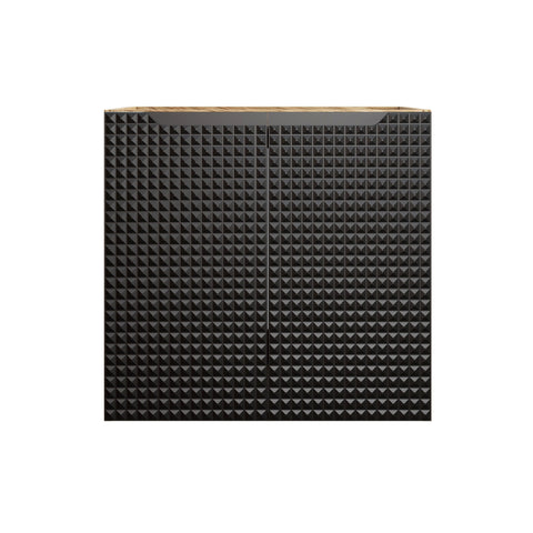 Waschbeckenunterschrank Luxera Schwarz matt 60 × 57 × 46 cm mit 2 Türen – Ansicht 2