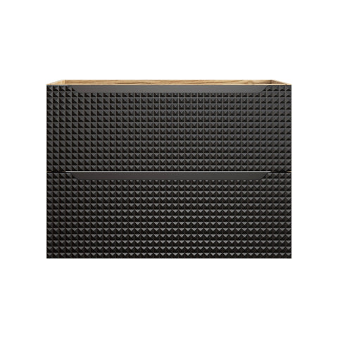 Waschbeckenunterschrank Luxera Schwarz matt 80 × 57 × 46 cm mit 2 Schubladen – Ansicht 2