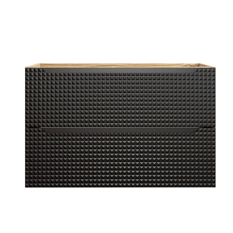 Waschbeckenunterschrank Luxera Schwarz matt 90 × 57 × 46 cm mit 2 Schubladen – Ansicht 2