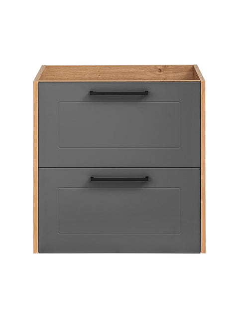 Waschbeckenunterschrank Madrisa Graphit 60 × 61 × 46 cm mit 2 Schubladen – Ansicht 3