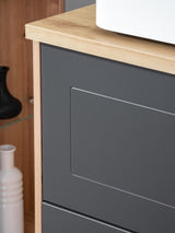 Waschbeckenunterschrank Madrisa Graphit 60 × 61 × 46 cm mit 2 Schubladen – Ansicht 5