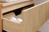 Waschbeckenunterschrank Nordisa Cremona Eiche 80 × 57 × 45,8 cm mit 2 Schubladen – Ansicht 7