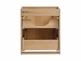 Waschbeckenunterschrank Novira Coast Evoke Eiche 50 × 57 × 39 cm mit 2 Schubladen – Chrom glänzend